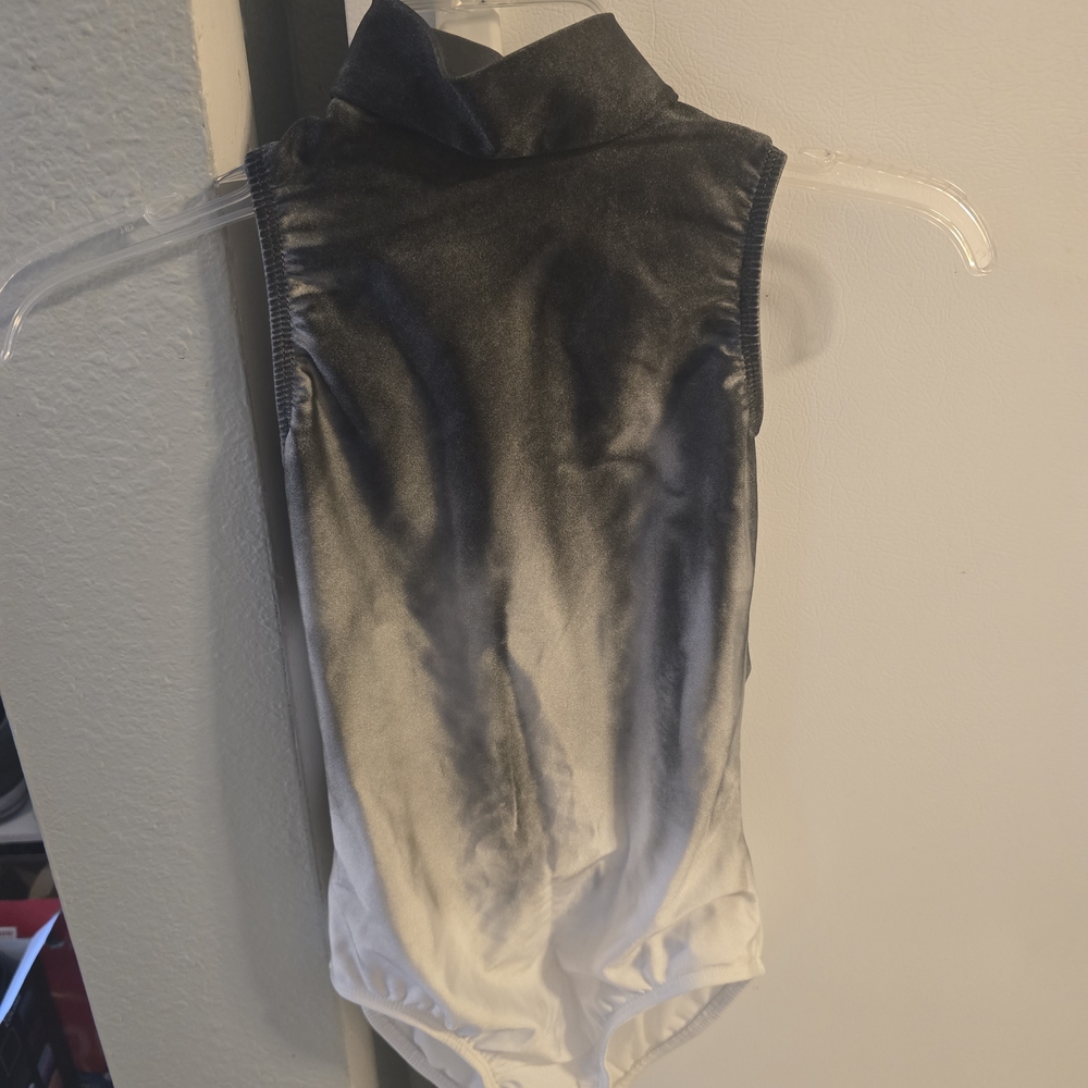 Hand Painted Black And White Dance Leotard